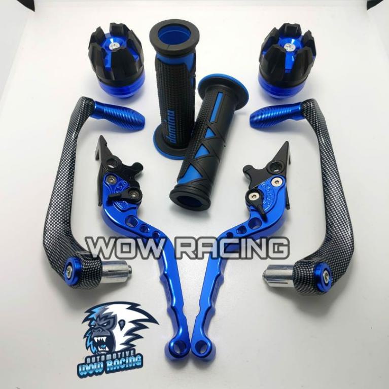 Paket Stang 4item Handgrip + Handle Rem + Proguard Karbon + Jalu As Universal Nmax Vixion Tiger Cb15