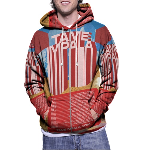 Jaket Hoodie Tame Impala 2020 Tour Hoodie Fullprint Casual Zipper Hoodie Fullprint New Casual Unisex