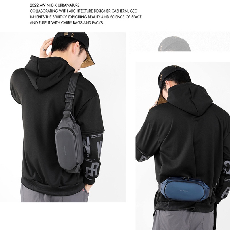 Highland Tas Selempang Pria Casual Waistbag Antiair Waterproof Tas Slempang Cowok Slingbag Keren Serbaguna Kekinian TS225