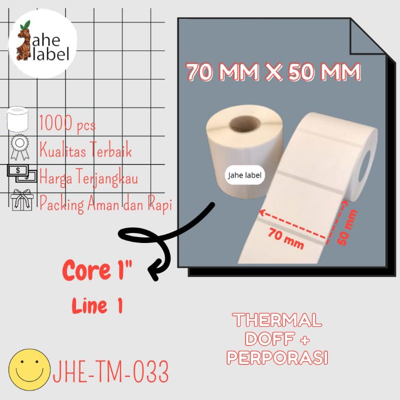 

Stiker Label Thermal 70 x 50 - 1000 Pcs RB9