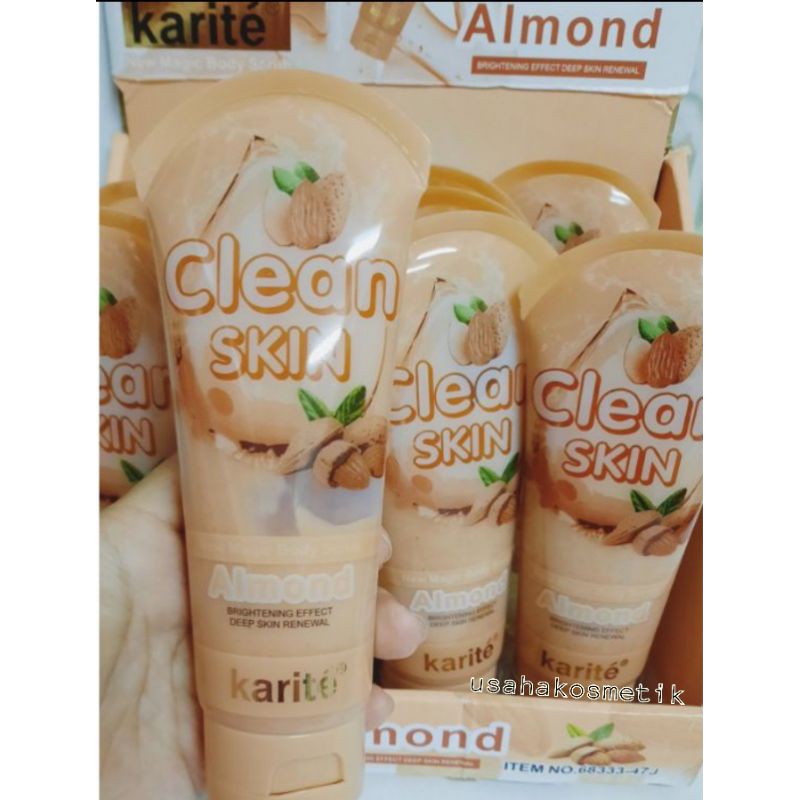 PROMO BIG SALE !!! BODY SCRUB CLEANSKIN  KARITE HARUM ALMOND NO.68333