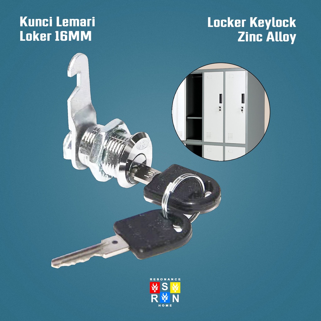 Kunci Laci Lemari Loker Cam Lock 16mm / Locker Keylock Resonance Home
