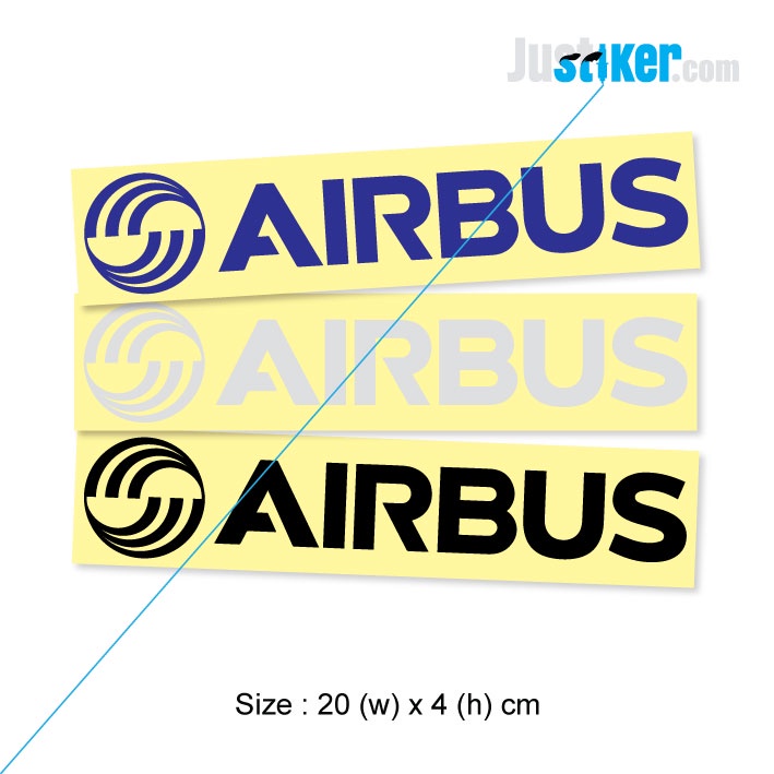 Sticker Airbus Logo, Sticker Penerbangan, Aviation Sticker