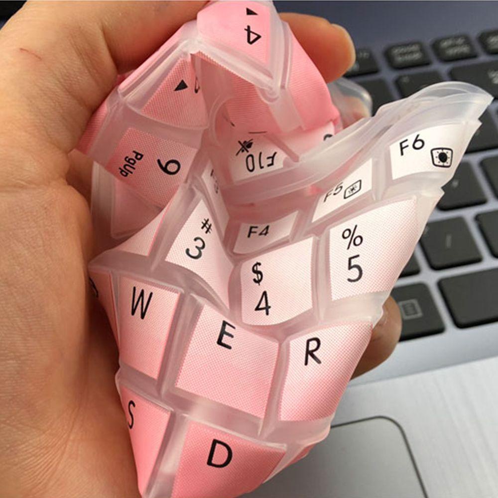 Stiker Keyboard Agustina Komputer Lembut 14inci Silikon Anti Air Multicolor