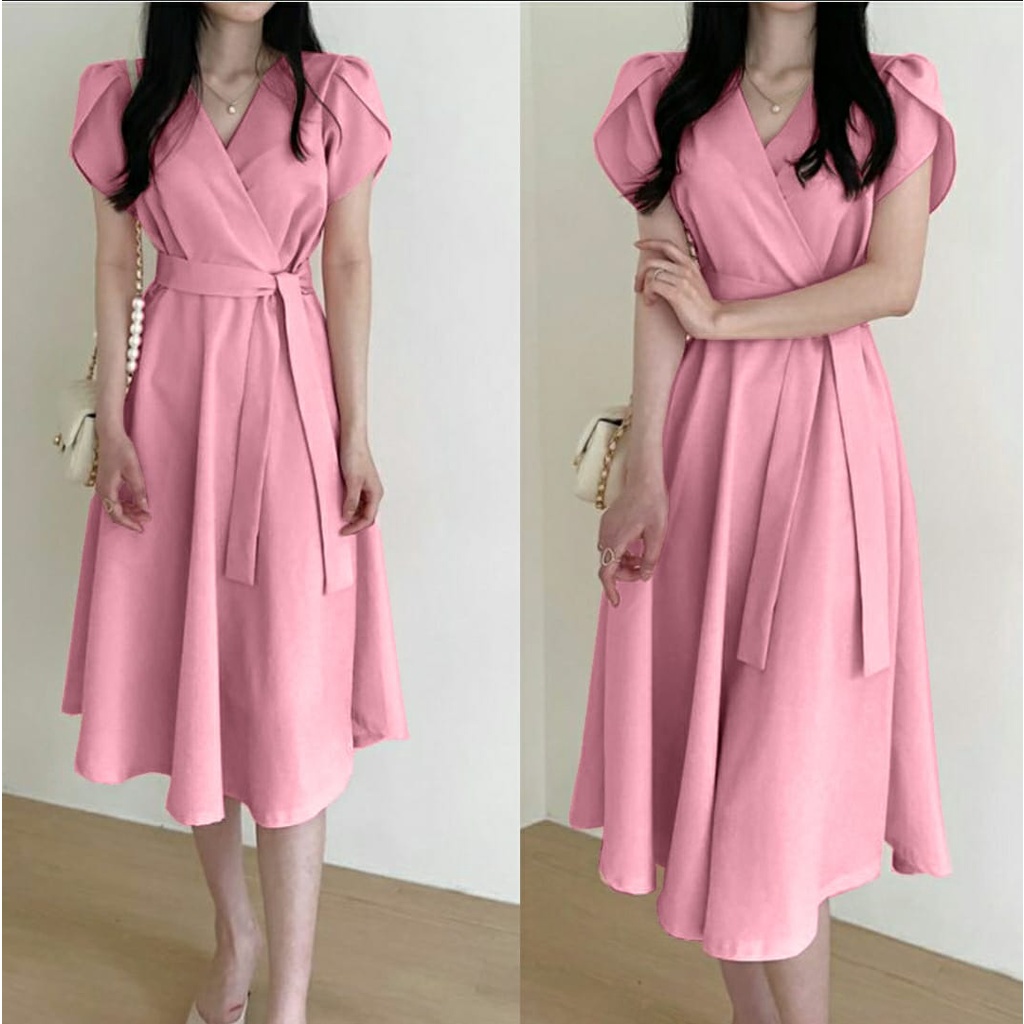 [MCFK] Dress Davia / Dress Wanita Korea / Dress Pesta / Fashion Wanita / Longdress / Gaun Wanita