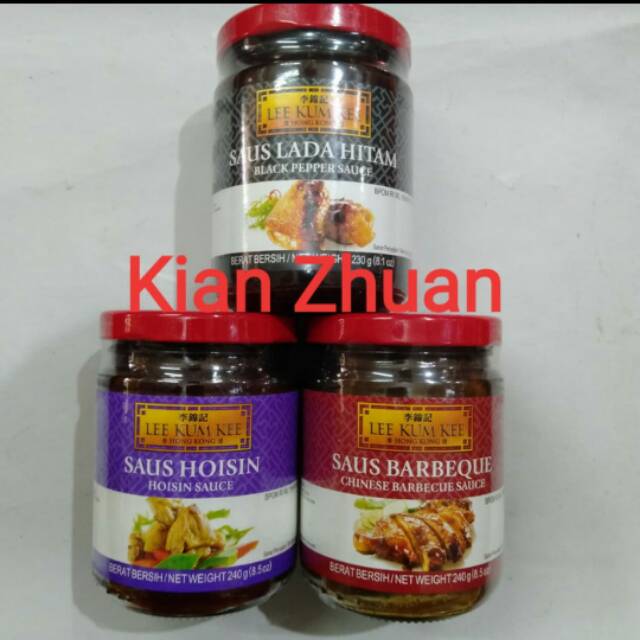 Saus Leekumkee / Lee kum kee saus lada hitam 230gr / saus hoisin 240gr / saus bbq 240gr