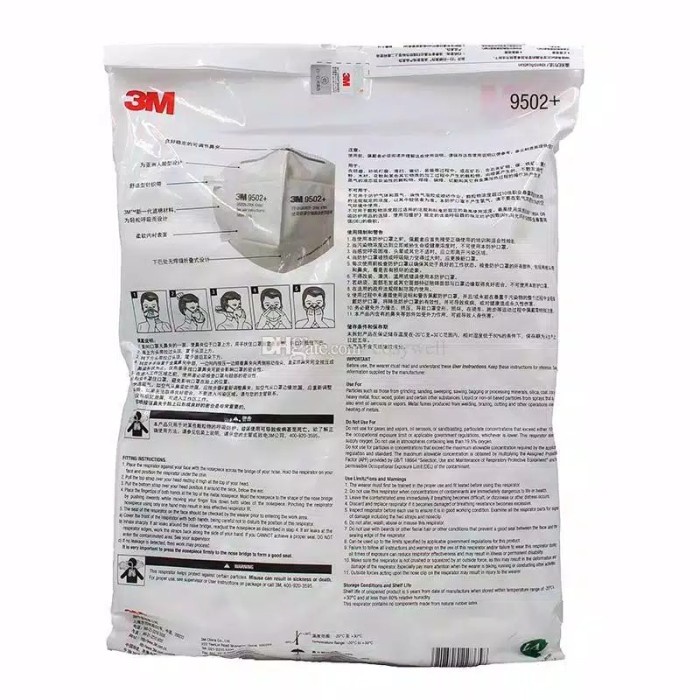 masker KN95/N95 3m 9502+ headloop