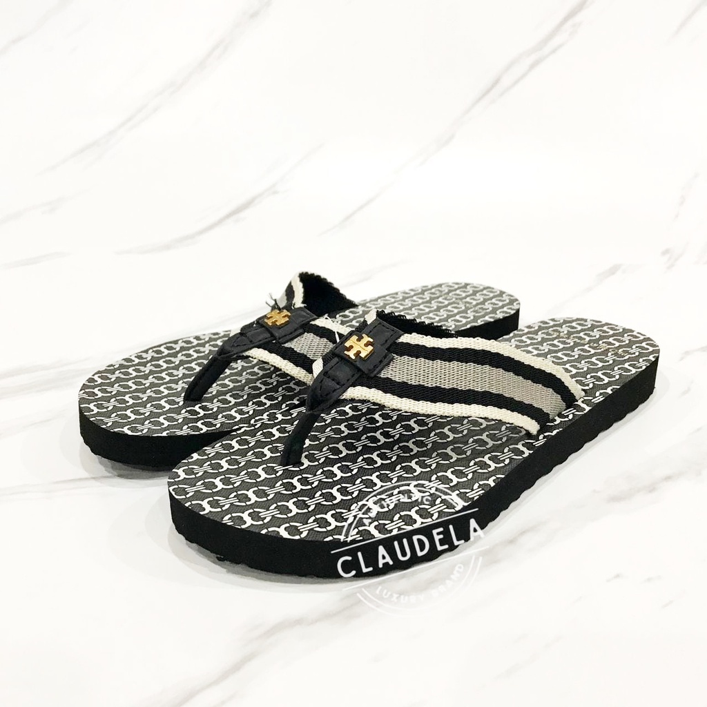 TORY BURCH Gemini Link Sandal Black SZ 6