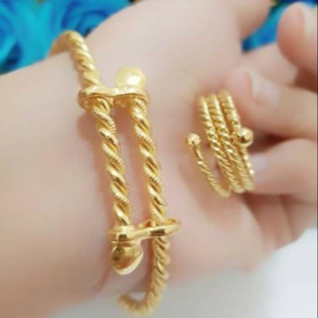 Xuping gelang cincin lapis 24k