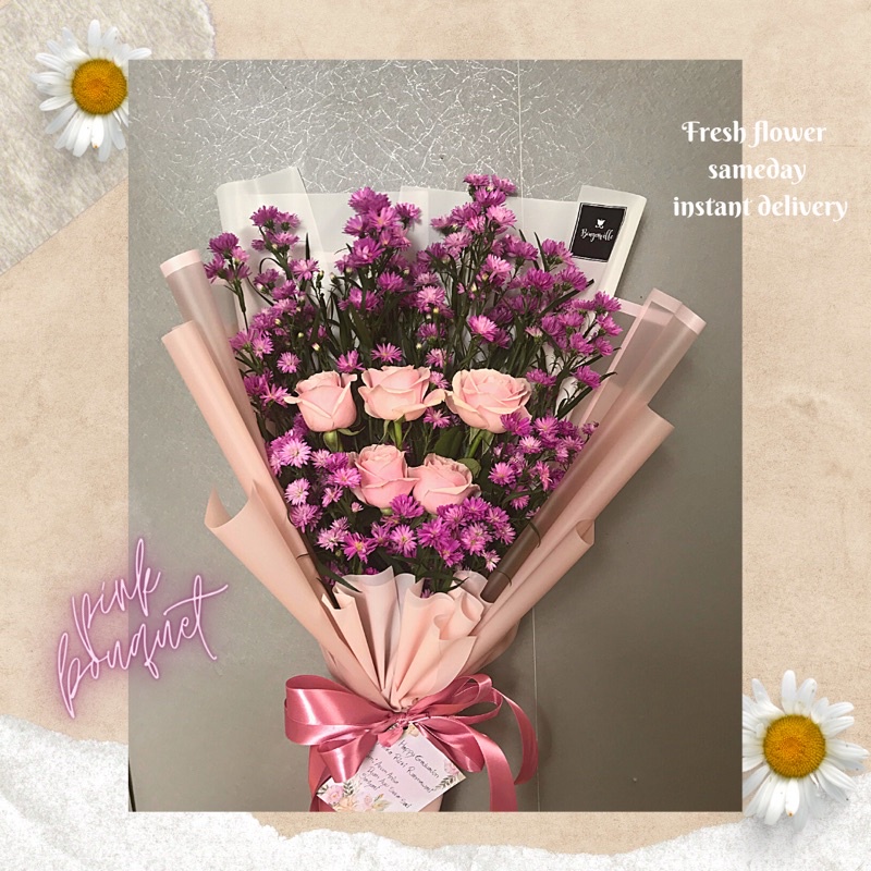 buket bunga mawar hadiah ulang tahun murah buket bunga bandung / toko bunga bandung /hand bouquet/bu