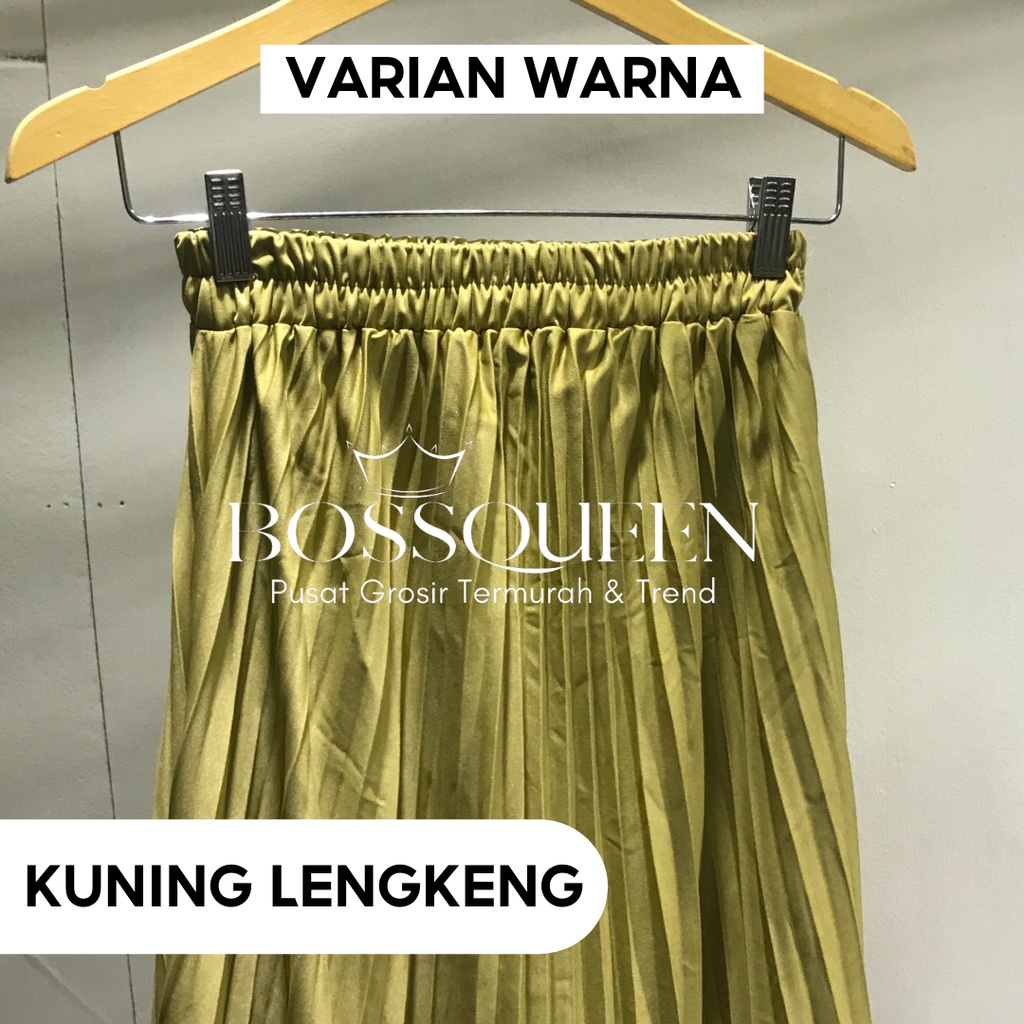 ROK PLISKET BAWAHAN PANJANG JUMBO/ROK. KERJA WANITA MUSIMAH TERMURAH TERLARIS-Lengkeng