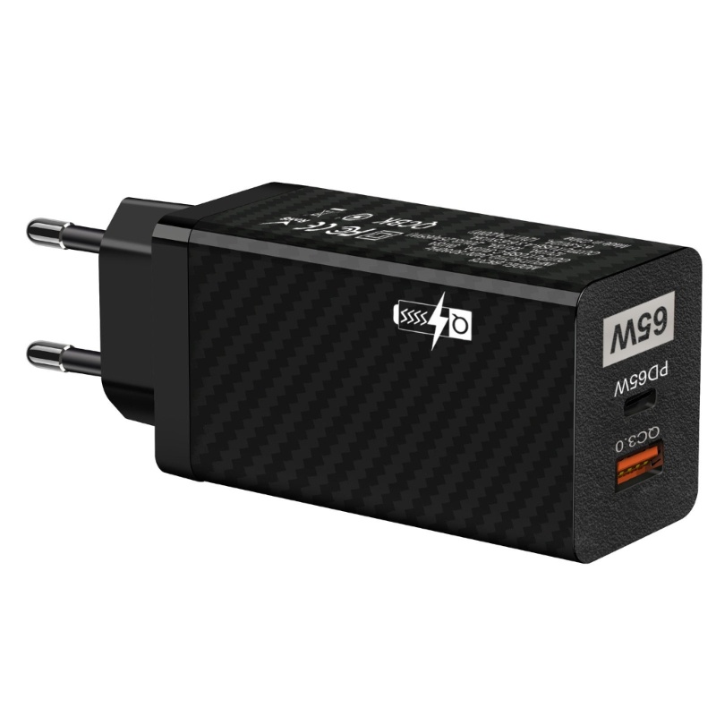 Zzz Adapter Charger PD USB Tipe-C 65W Fast Charging QC 3.0 Plug US / EU
