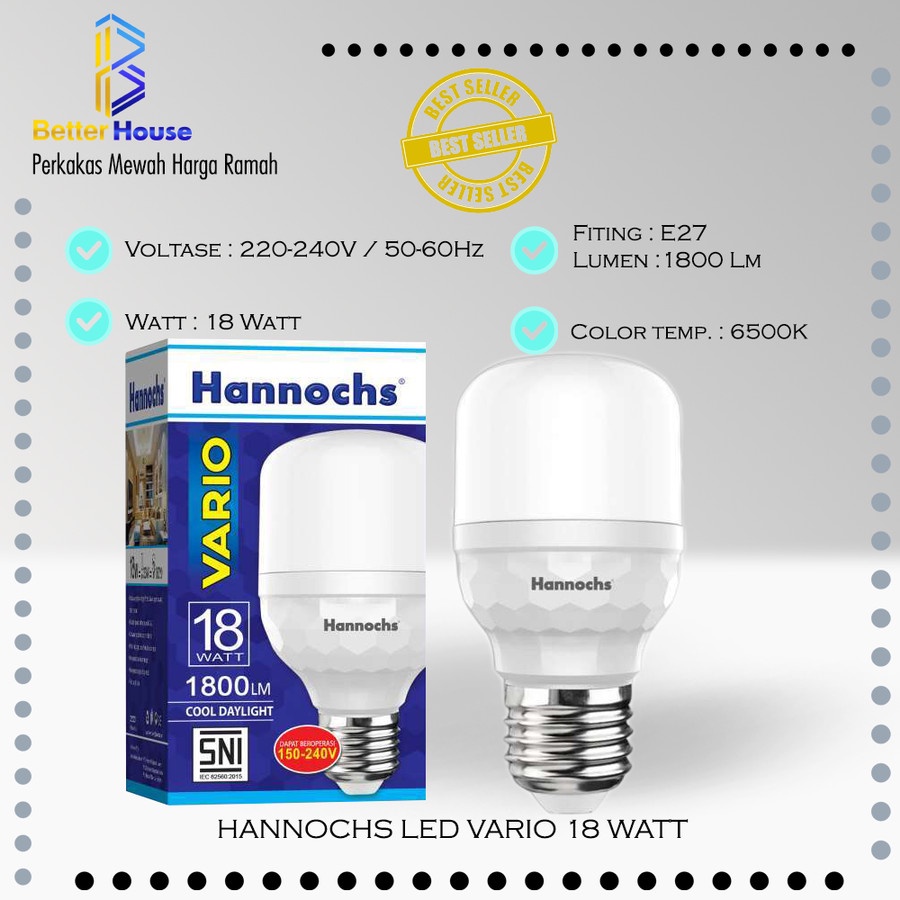 Jual Lampu Led Hannochs Vario Watt Hncvar Flex Indonesia Shopee Indonesia