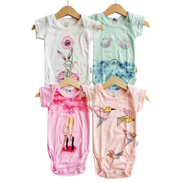 Kazel Bodysuit Girl Ballet Edition 1 Box Isi 4 Pcs Jumper Bayi Baju Anak Perempuan Kazel