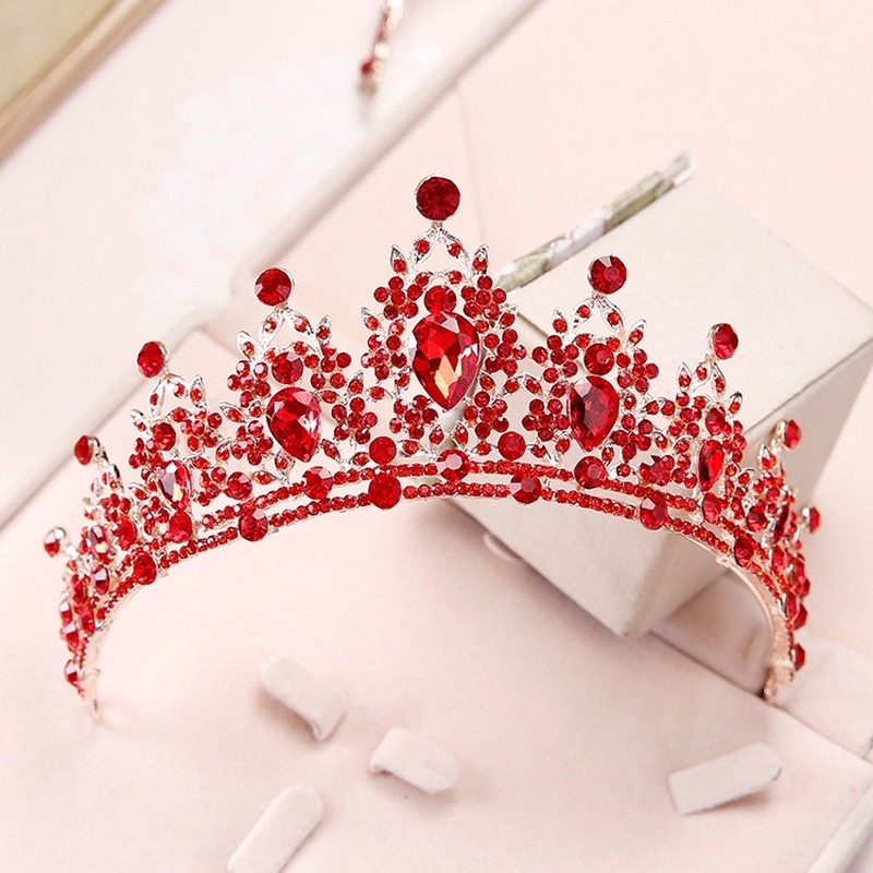 Bando Tiara Kristal Berlian Imitasi Untuk Pernikahan / Ulang Tahun