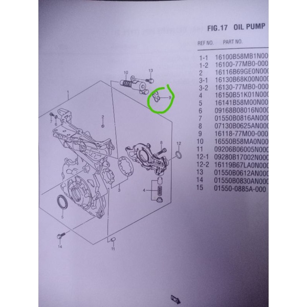oring ocv valve oring sensor oli suzuki Ertiga splash karimun wagon R