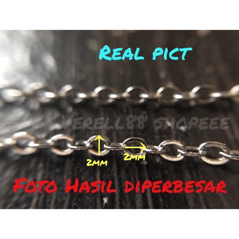 rantai monel silver / rantai monel nuri / rantai monel / rantai monel meteran / rantai masker