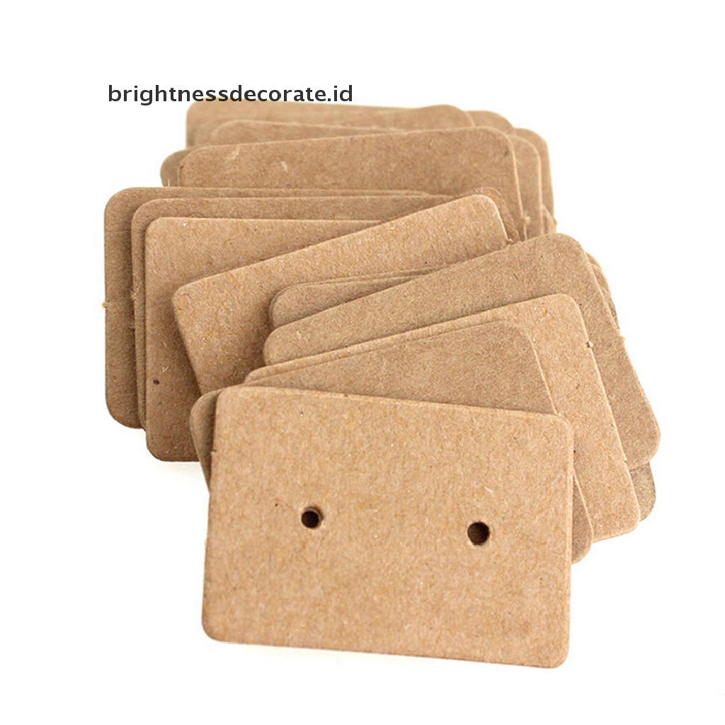 [birth] 100pcs Professional Type Earring Ear Studs Holder Display Hang Kraft Cards Paper [ID]