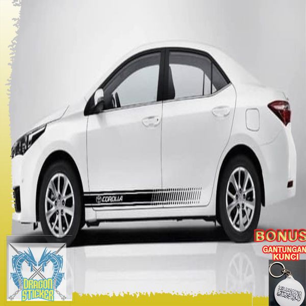 TERMURAH STICKER STIKER COROLLA CUTTING STICKER MOBIL TOYOTA COROLLA SEDAN Dragon Sticker