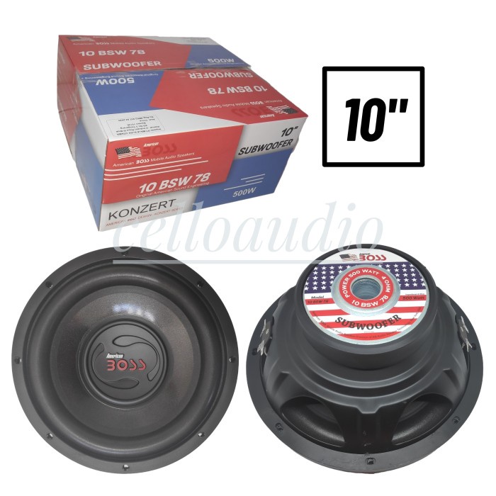 Promo Speaker Mobil Terlengkap, Subwoofer 10 Inch American Boss 10 Bsw 78 Subwoofer Double Coil