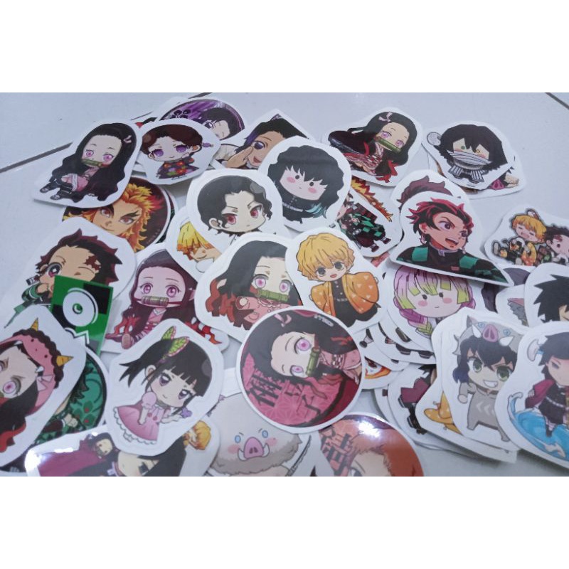 

Sticker Demon Slayer Nezuko Stiker 50 pcs Chibi Lucu Cutting Laminasi