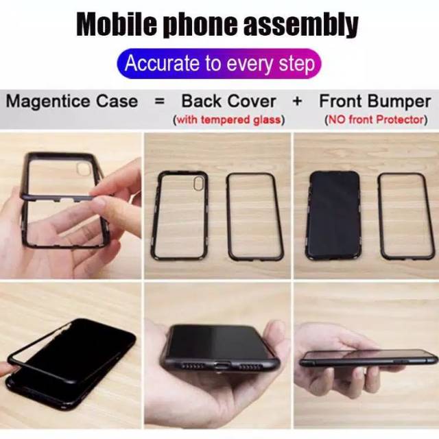 Case Casing Magnetic All iPhone X XS XR XSmax 6 6g 6s 6Plus 6splus 7 7Plus 8 8Plus plus