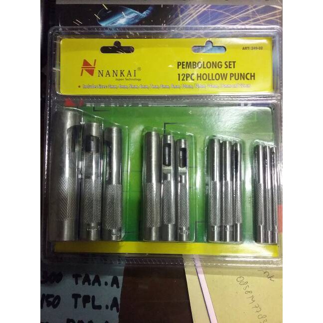 

BEST SELLER Plong Set 12pcs Nankai / Pembolong / Hollow Punch 12 pcs Termurah