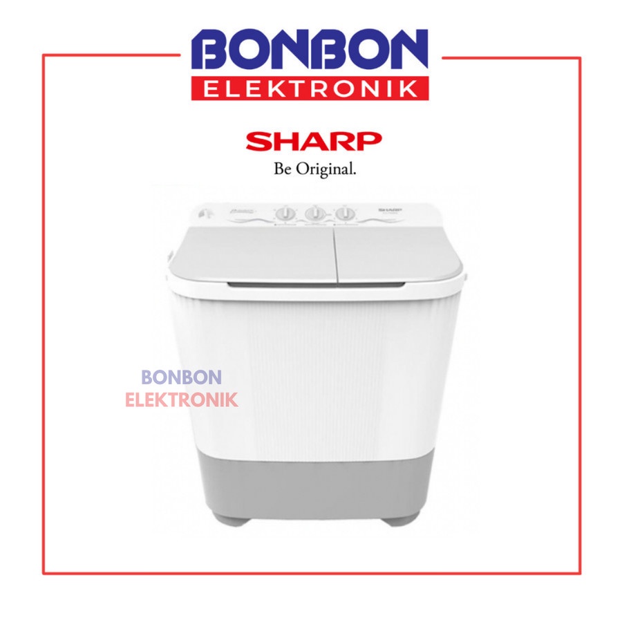 Sharp Mesin Cuci 2 Tabung 8KG ES-T90MW-HK / EST 90MW HK / EST 90MWHK