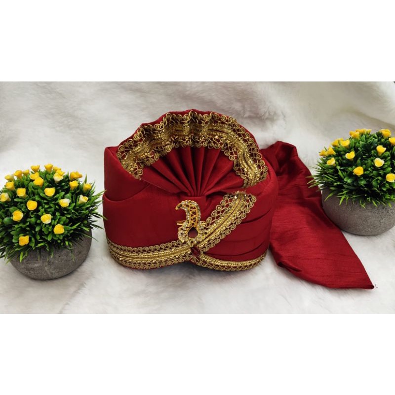 Topi penganten ala india cowok dewasa  topi cowok / topi india / turban cowok /  topi pengantin india jodha peci