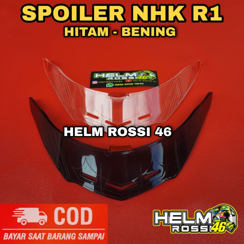 SPOILER NHK R1 - winglet NHK R1 hitam dan bening