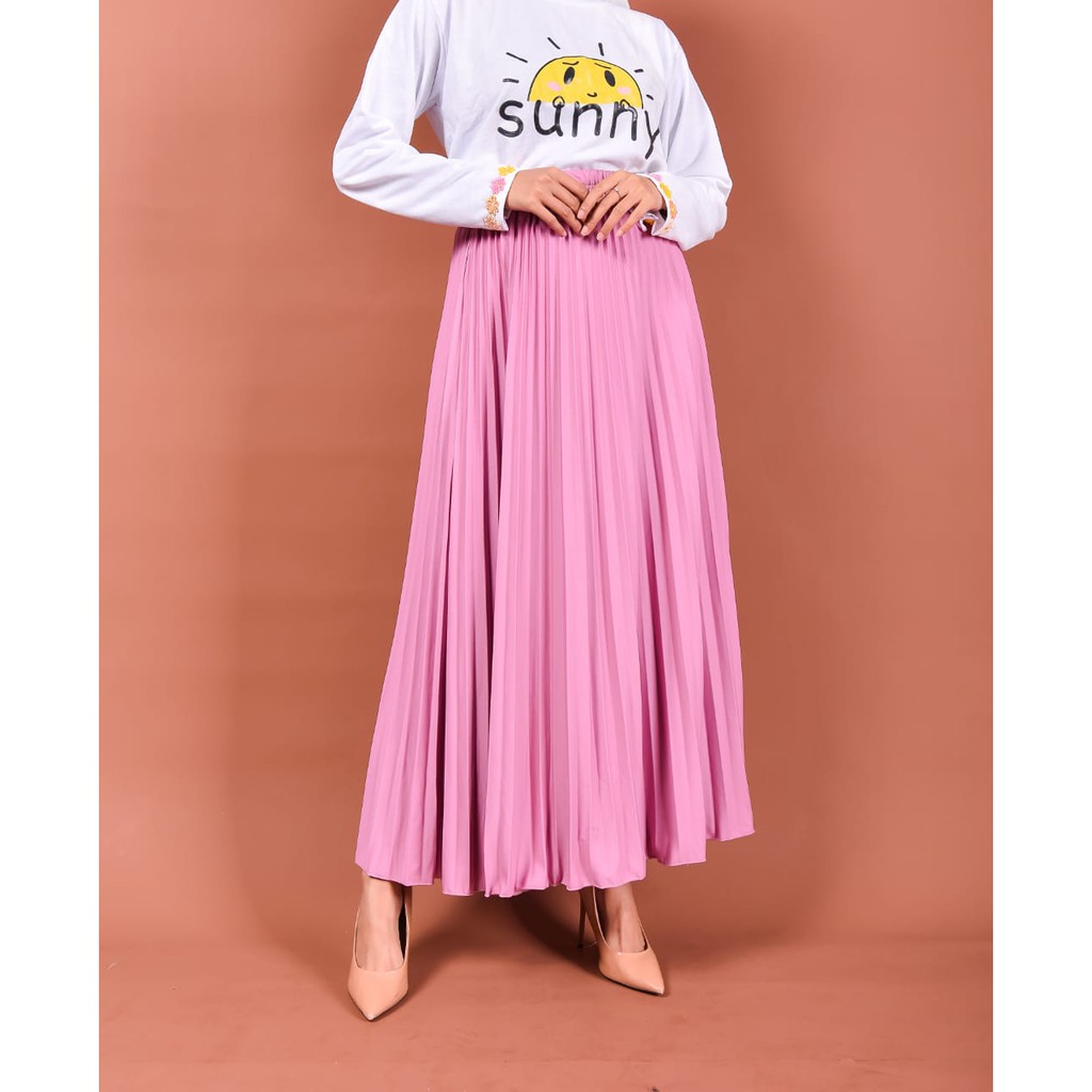 LIORA SKIRT ROK PLISKET / PLEATED WANITA TEBAL