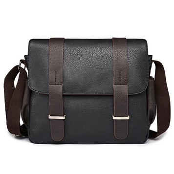 ETONWEAG Tas Selempang Pria Bahan Kulit Leather Messenger Bag - KPU2642 - Black