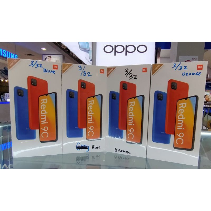 Hp NEW XIAOMI REDMI 9c 3/32- [3+32] / [4/64] - GRS RESMI TAM 2Thn - Orange, Blue dan Gray