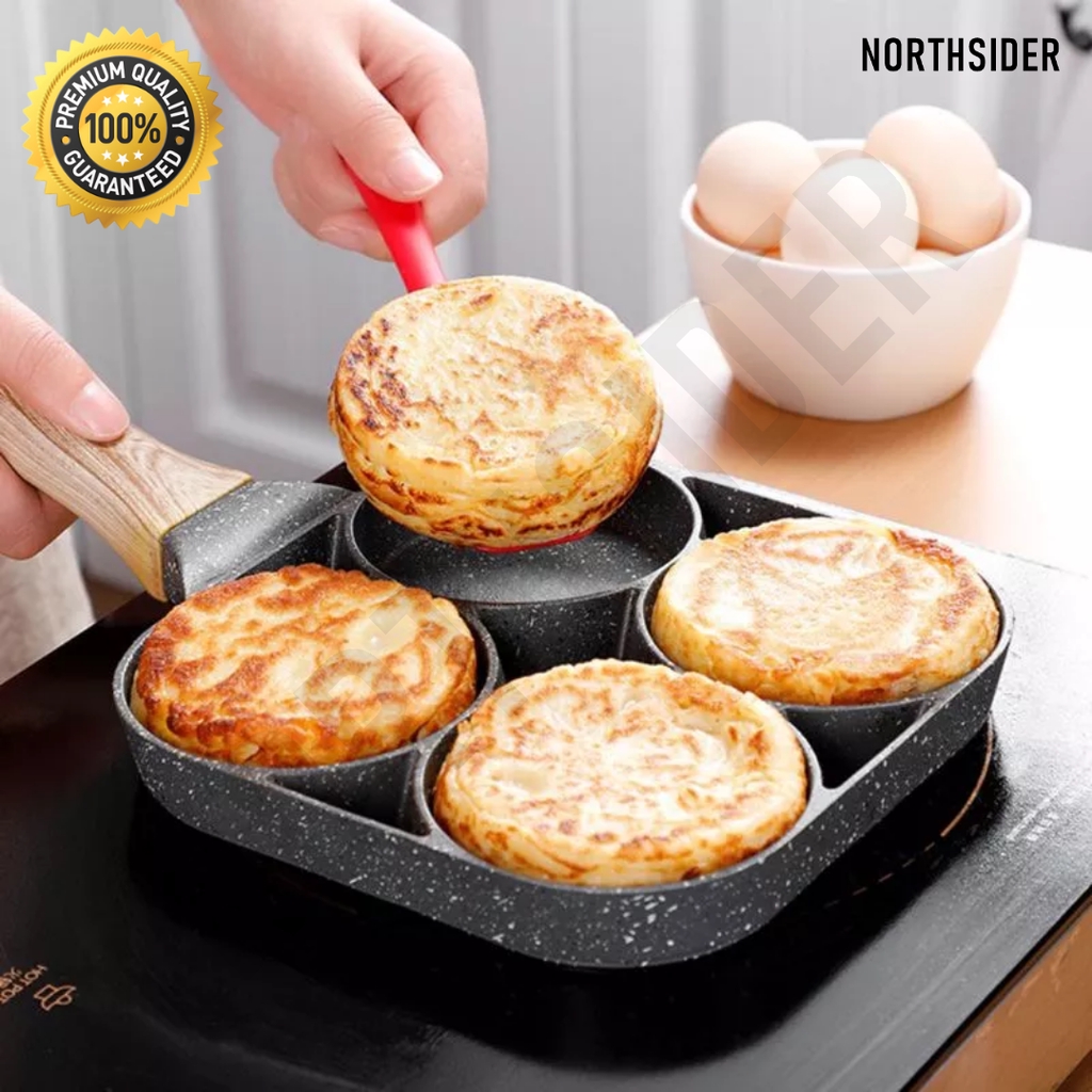 PANCI PENGGORENGAN TELUR - PANCAKE 4 LUBANG | NON STICK EGG FRYING PAN