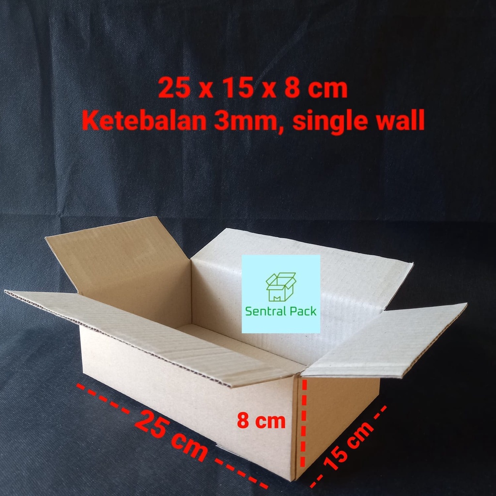 

Harga tertera untuk 5 pc. Kardus polos uk 25 x 15 x 8 cm / karton box / kardus kue / kardus packing