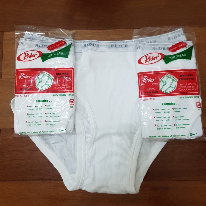 CD Celana Dalam Pria Rider R125BS Size 38 40 42 PUTIH
