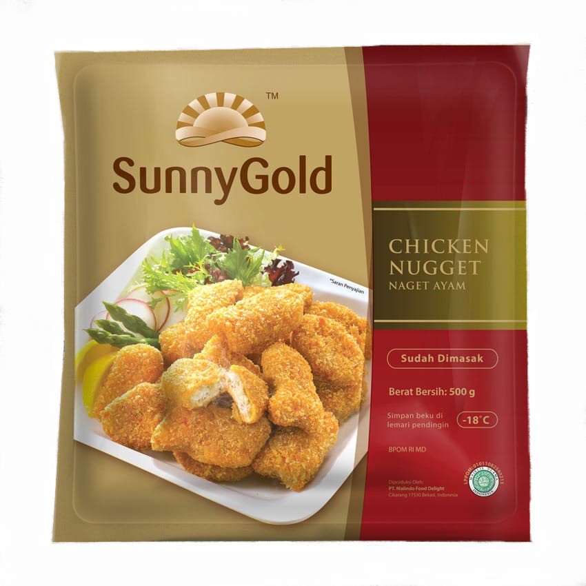

Chicken Nugget / Nuget Ayam Premium Sunny Gold 500 Gram