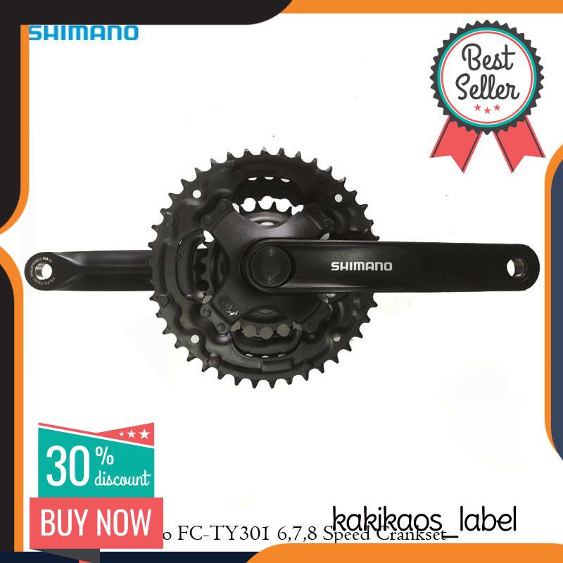 Shimano Tourney FC-TY301 Cranskset 3 x 6 7 8 Speed