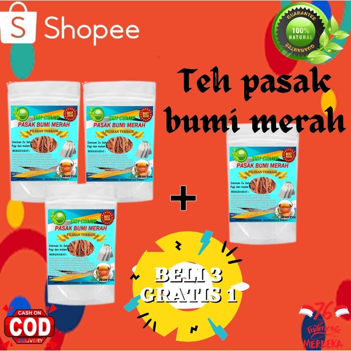 

pasak bumi merah dalam kemasan teh isi 25pcs