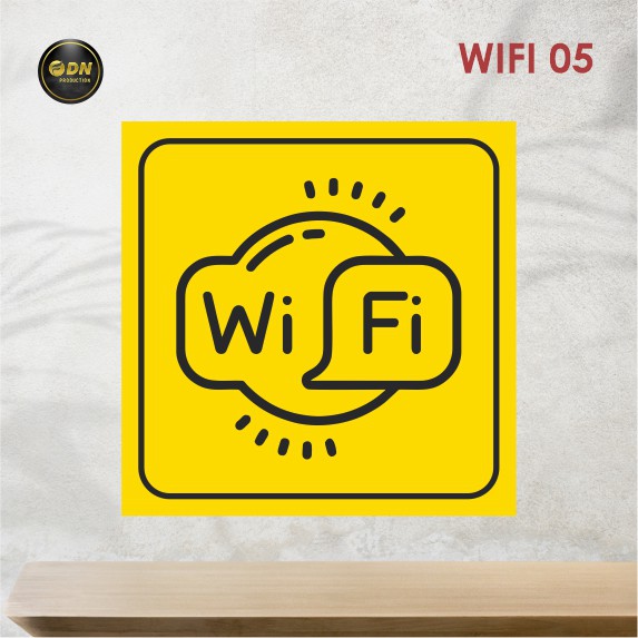 Stiker Free Wifi 15 cm untuk Dinding Kaca Cafe Warung Warnet Bis