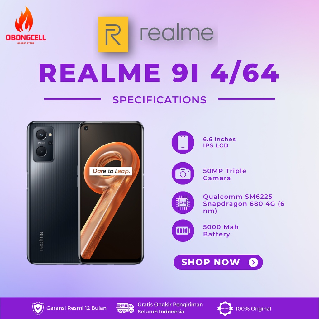 REALME 9i Garansi Resmi Indonesia