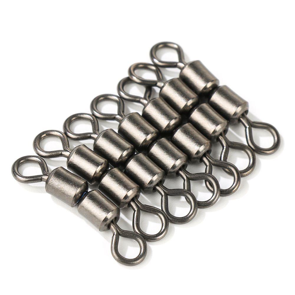 Suyo 20Pcs Kili-Kili Pancing 2# 4# 6# 8# 10# Cincin Rolling Ganda Warna Polos