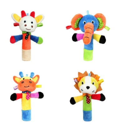 Marveila Rattle + Squeeze Stick Taggies Elephant (Hand Rattle 4Funct) - COW