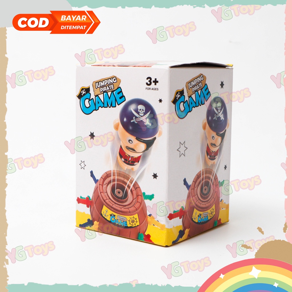 YGtoys Mainan Anak Jumping Pirate Pirates Mainan Tong Bajak Laut Mini Mainan Keluarga Seru Lucu Mainan Korea