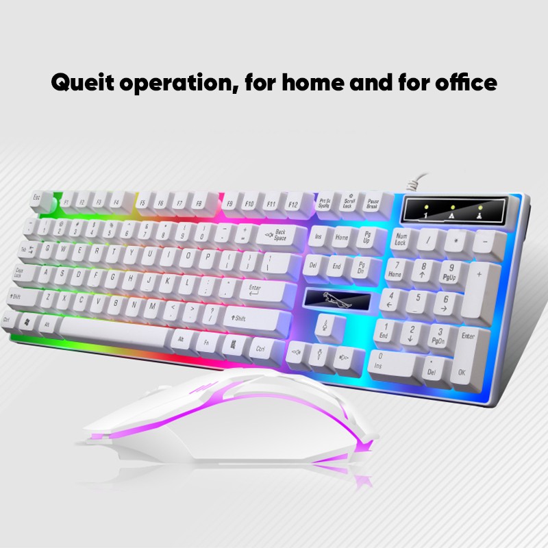 Smartfish Keyboard Mouse Gaming Set dengan RGB Light wire Keyboard