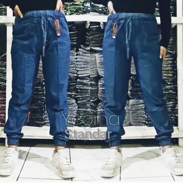 CELANA JOGER JEANS JUMBO STANDAR WANITA BISA COD