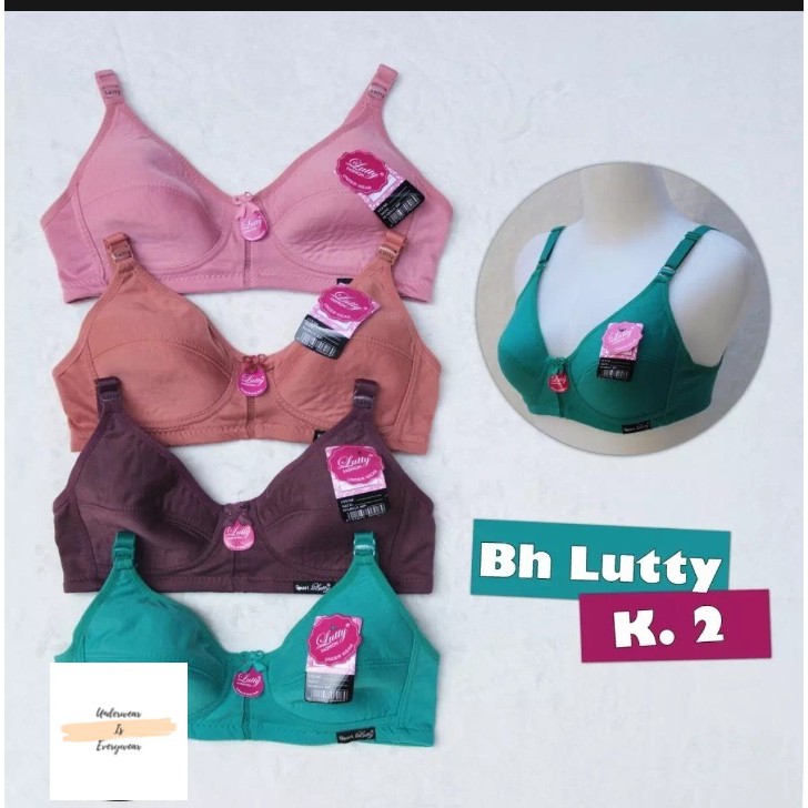 1 Pcs Bra / BH Lutty - Bra / BH Sport Wanita Dewasa - Kancing / Kait 2 - Random Warna