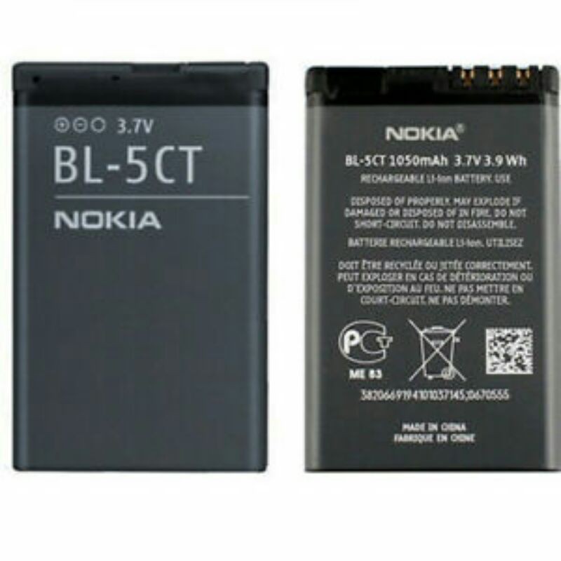 Baterai Battery Original Nokia BL-5CT BL5CT BL 5CT 3720C 5220 5630 6303 6730 C3-01 C5 C5-01 C6 C6-01