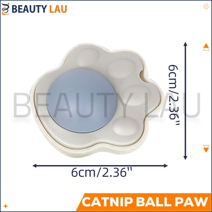 BOLA CATNIP KUCING BALL TEMPEL PUTAR PAW BENTUK KAKI CATMINT MAINAN KUCING ANTI STRESS DI RUMAH