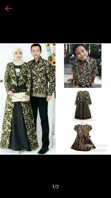 Couple Batik Keluarga Sarimbit Family Baju Seragam Pesta Ayah Ibu Anak Couple Muslim Maheswari